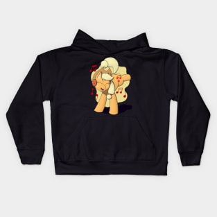 Applejack with Headphones Kids Hoodie